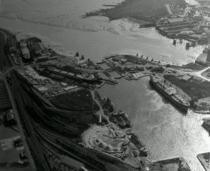 Cardiff docks from the air