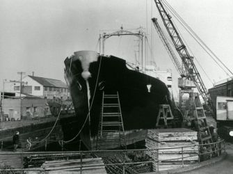 vessel in dry dock